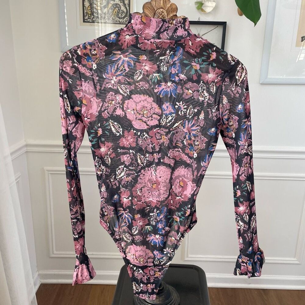 Cleobella Melanie Bodysuit Jolie Print Mesh Sheer S - Picture 6 of 9